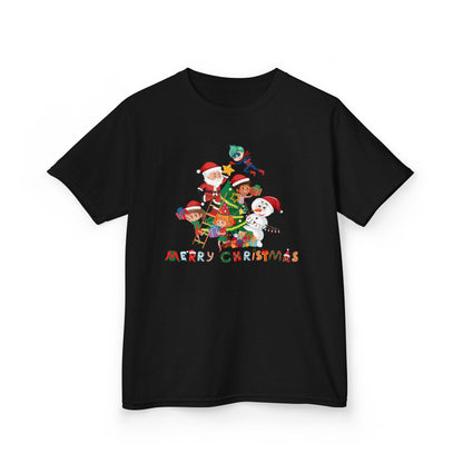 Kids Heavy Cotton™ Tee - Super kiddo making christmas tree with text - [[{"value":"Wonderwear Kid"}]]