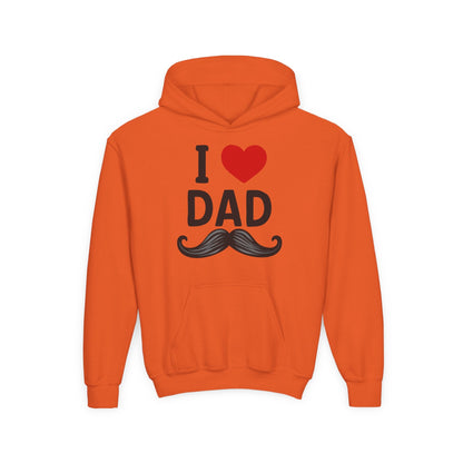 Youth Heavy Blend Hooded Sweatshirt - I love dad Printify
