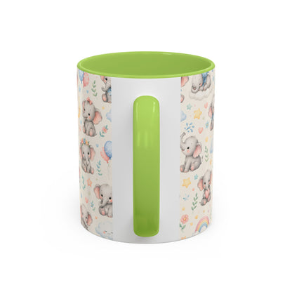 Accent Coffee Mug  (11/15 oz) - Baby Elephant Nursery