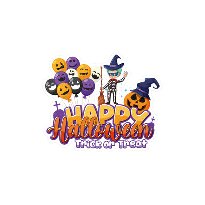 Halloween Kiss-Cut Vinyl Decals – Happy halloween trick or treat - [[{"value":"Wonderwear Kid"}]]