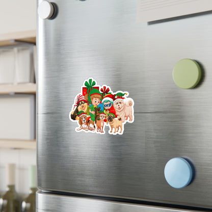 Christmas Kiss-Cut Vinyl Decals – Christmas with super kiddo pet friends without text - [[{"value":"Wonderwear Kid"}]]