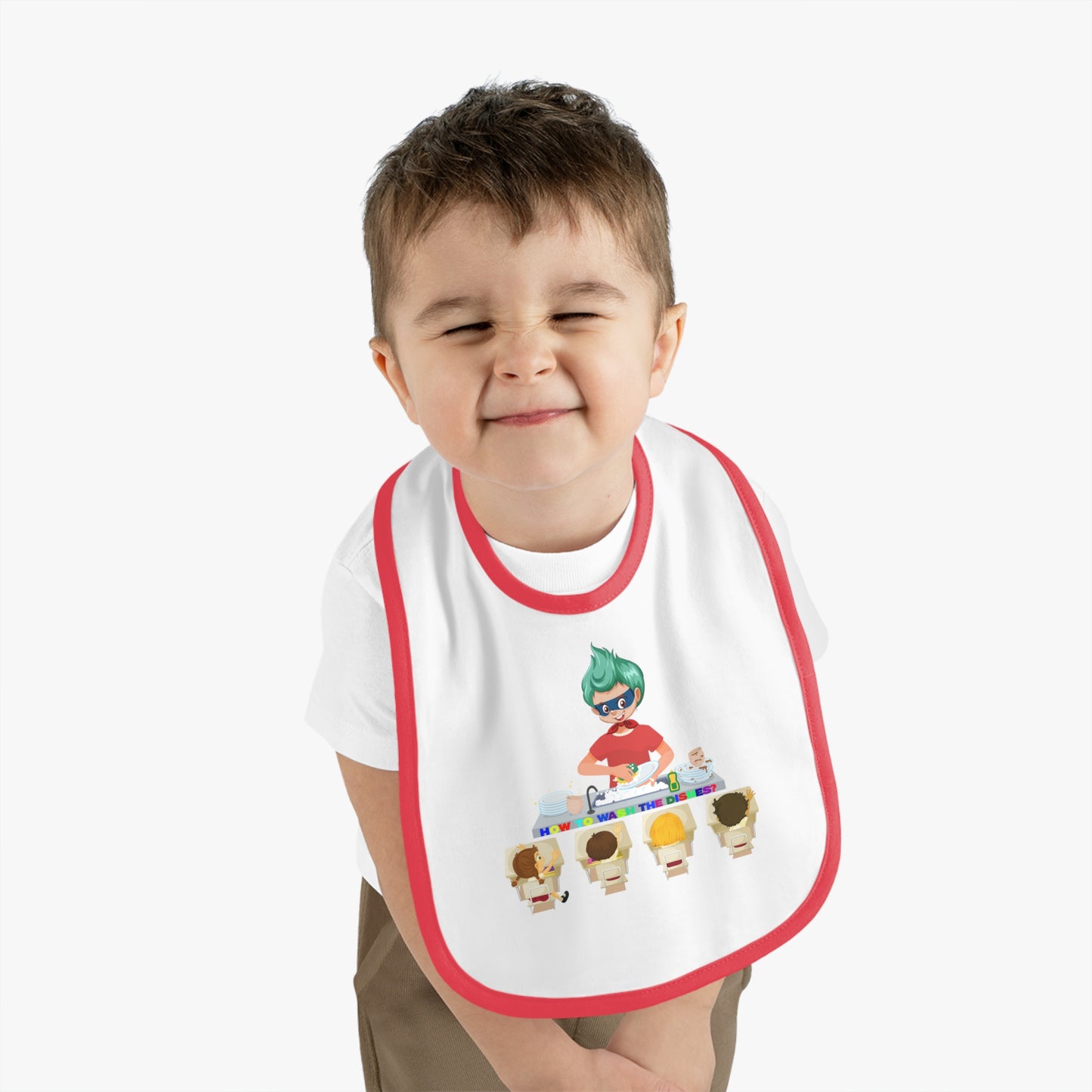 Baby Bib - Little kiddo teaching to wash dishes