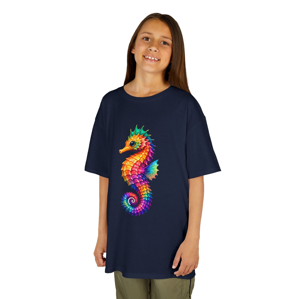 Kids Heavy Cotton™ Tee - vibrant seahorse