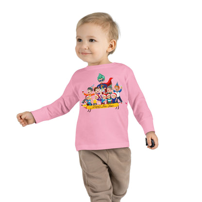 Toddler Long Sleeve Tee - Happy new year with friends - [[{"value":"Wonderwear Kid"}]]