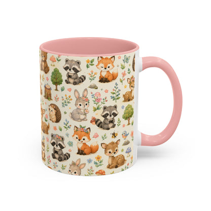 Accent Coffee Mug  (11/15 oz) - Whimsical Woodland Friends