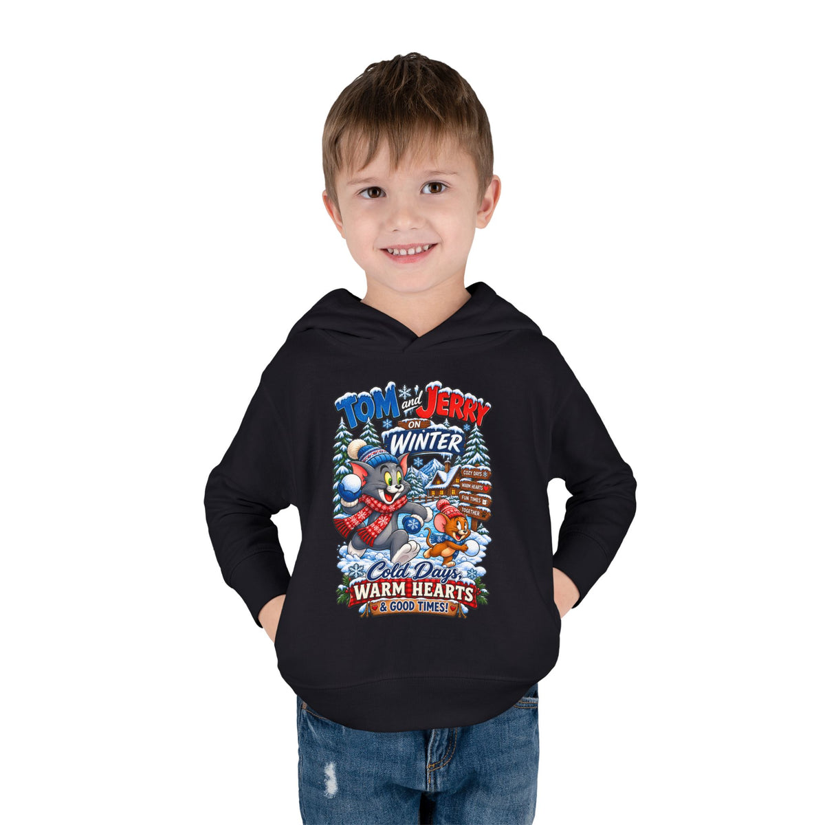 Toddler Hoodie — Tom and Jerry’s Cozy Winter Adventure