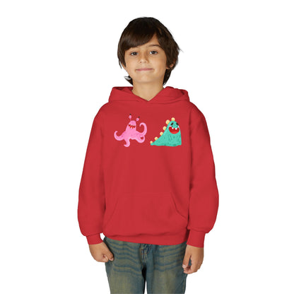 Youth Heavy Blend Hooded Sweatshirt - Joyful monster Printify