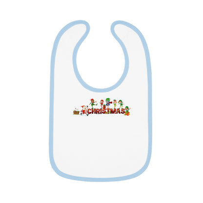 Baby Bib - Christmas with santa claus and friends - [[{"value":"Wonderwear Kid"}]]