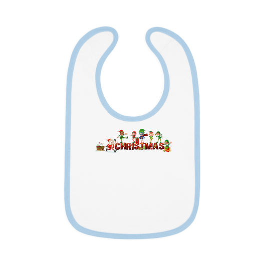 Baby Bib - Christmas with santa claus and friends - [[{"value":"Wonderwear Kid"}]]