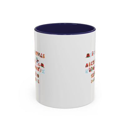Accent Coffee Mug - Christmas alphabet - [[{"value":"Wonderwear Kid"}]]