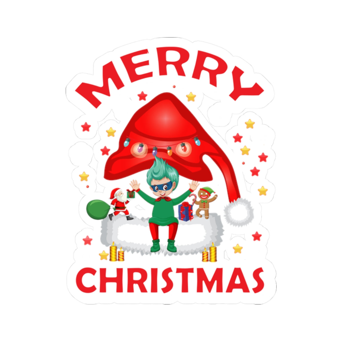 Kiss-Cut Stickers - Merry christmas - [[{"value":"Wonderwear Kid"}]]