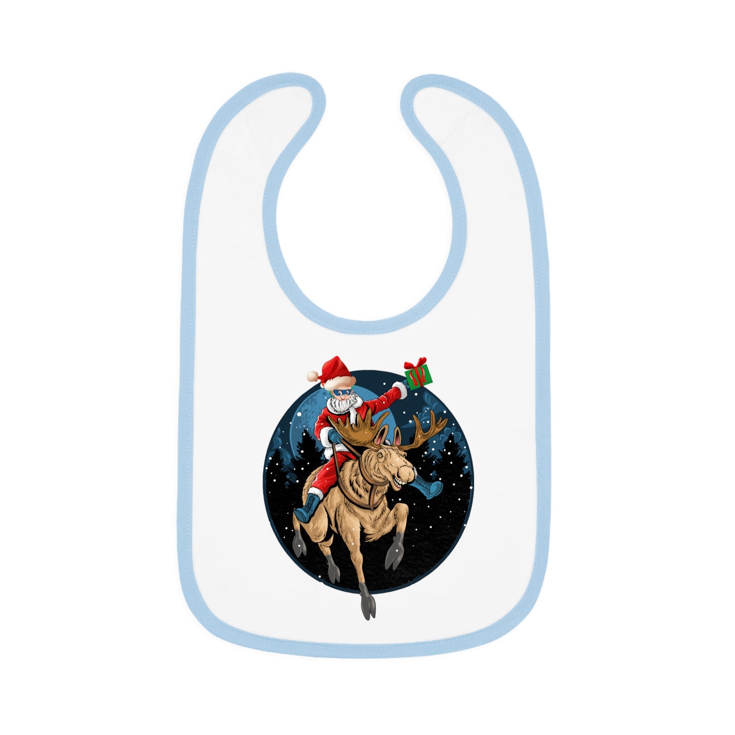 Baby Bib - Super kiddo riding a reindeer