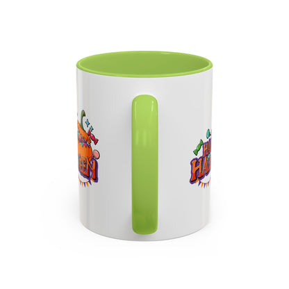 Accent Coffee Mug - Happy halloween banner Printify