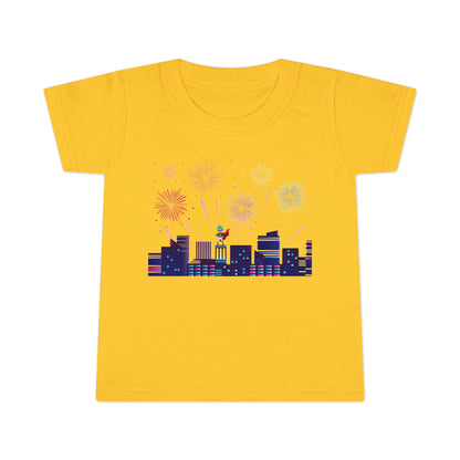 Toddler T-shirt - Super kiddo with fireworks - [[{"value":"Wonderwear Kid"}]]