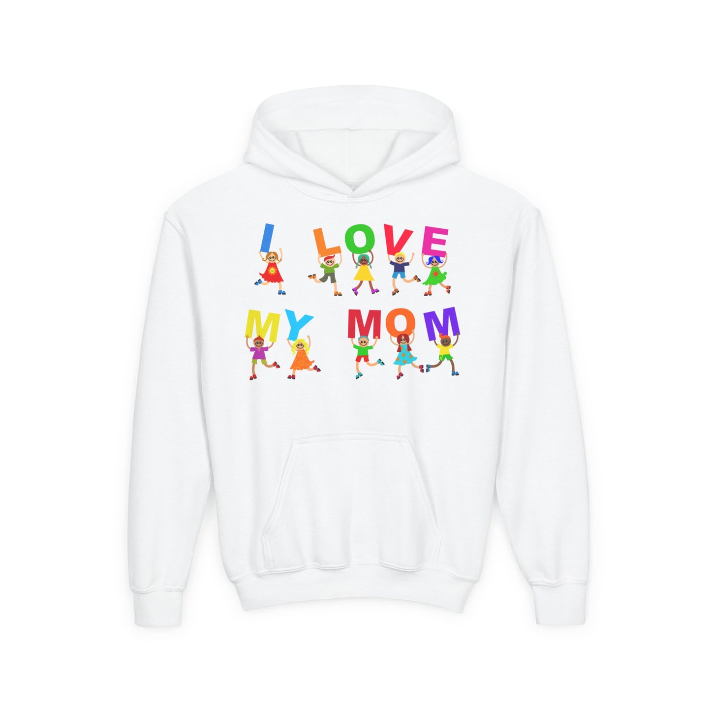 Youth Heavy Blend Hooded Sweatshirt - Kids - I love my mom