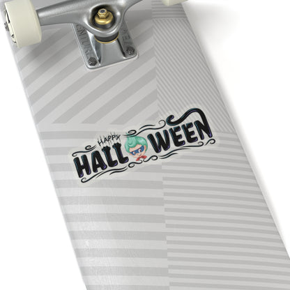Kiss-Cut Stickers - Happy halloween by super kiddo Printify