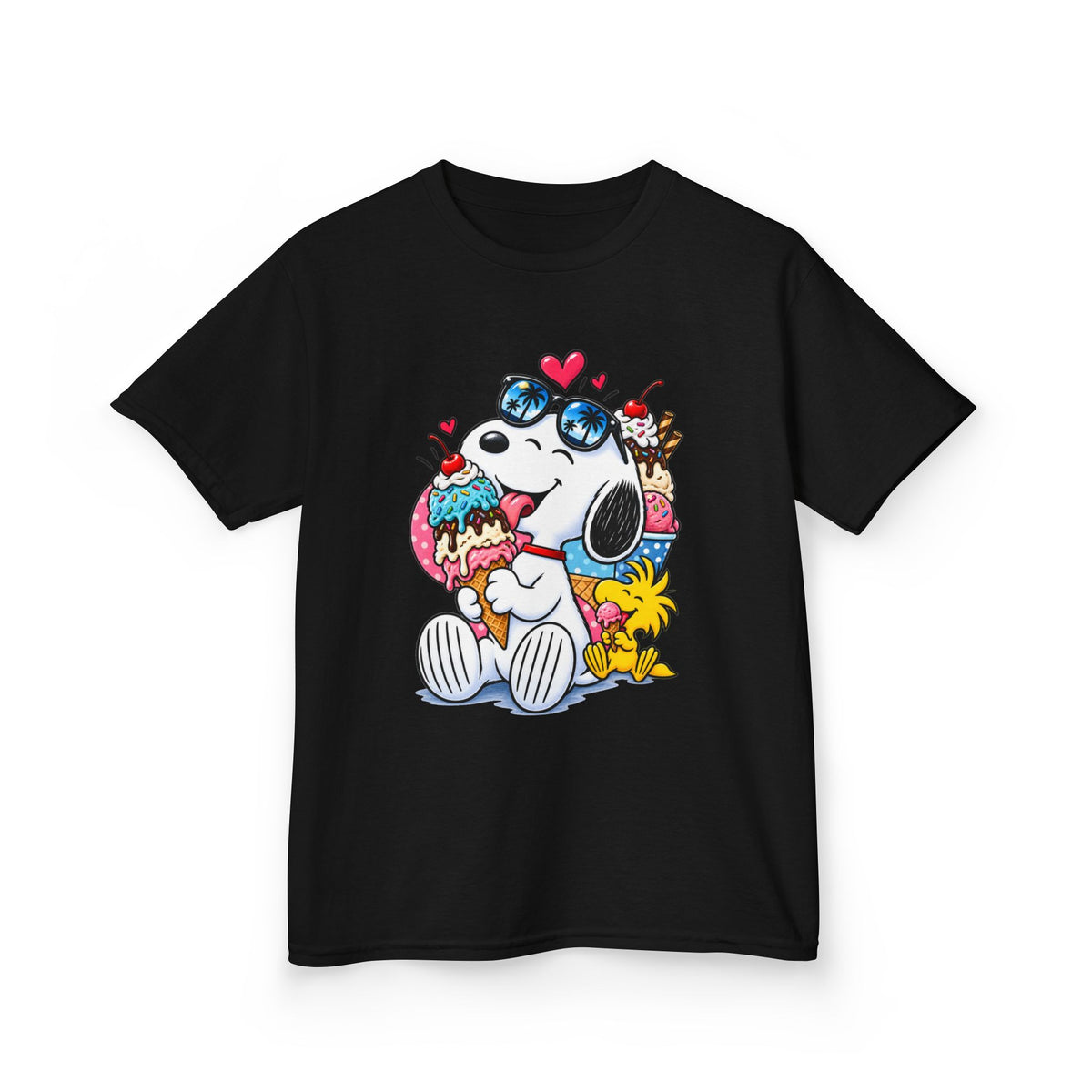 Kids Heavy Cotton™ Tee - Snoopy and Woodstock’s Ice Cream Day