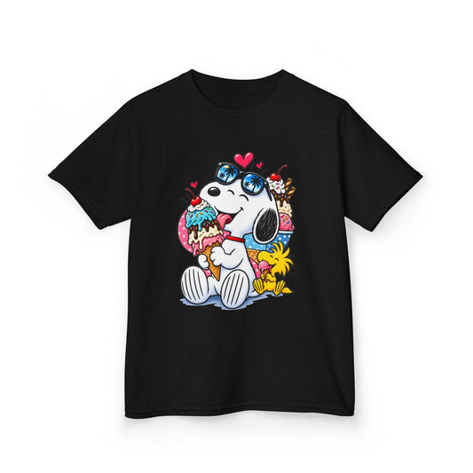 Kids Heavy Cotton™ Tee - Snoopy and Woodstock’s Ice Cream Day