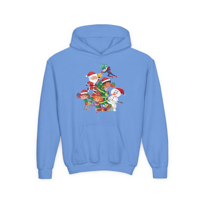 Youth Heavy Blend Hooded Sweatshirt - Super kiddo making christmas tree - [[{"value":"Wonderwear Kid"}]]