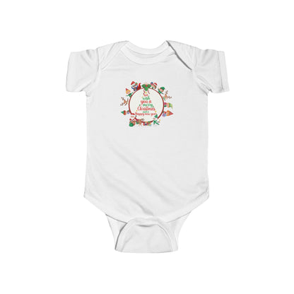 Infant Bodysuit - We wish you a merry christmas - [[{"value":"Wonderwear Kid"}]]