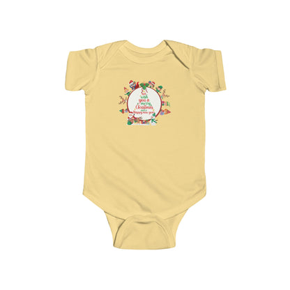 Infant Bodysuit - We wish you a merry christmas - [[{"value":"Wonderwear Kid"}]]