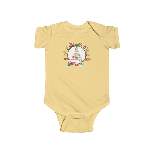Infant Bodysuit - We wish you a merry christmas - [[{"value":"Wonderwear Kid"}]]