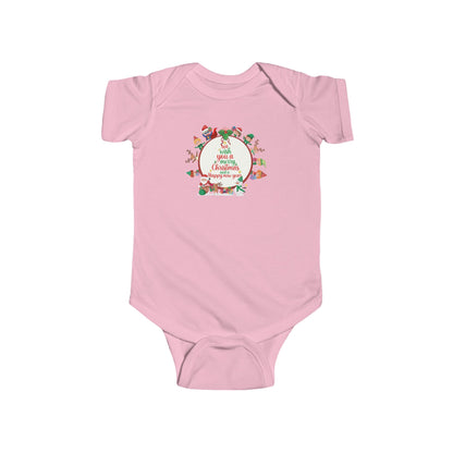Infant Bodysuit - We wish you a merry christmas - [[{"value":"Wonderwear Kid"}]]