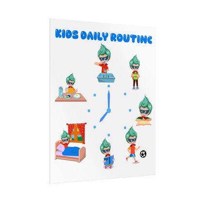 Rolled Posters - Super kiddo daily routine - [[{"value":"Wonderwear Kid"}]]