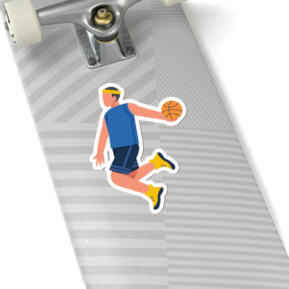 Kiss-Cut Stickers - Basketball in Action Printify