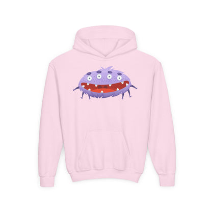Youth Heavy Blend Hooded Sweatshirt - Purple monster Printify