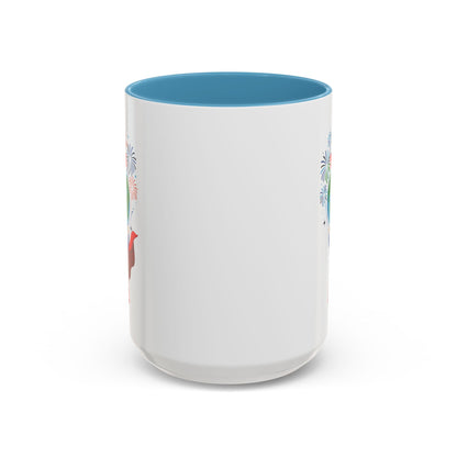 Accent Coffee Mug - Super kiddo holding globe - [[{"value":"Wonderwear Kid"}]]