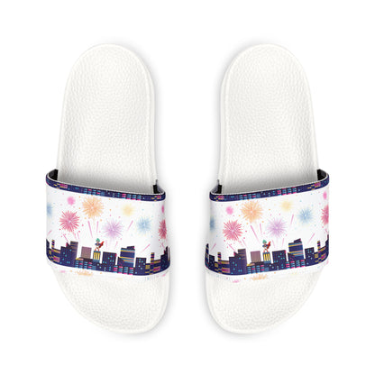 Youth Removable-Strap Sandals - Super kiddo with fireworks - [[{"value":"Wonderwear Kid"}]]