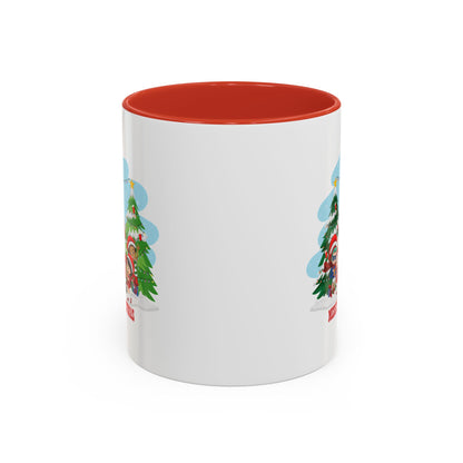 Accent Coffee Mug - Super kiddo with santa claus Merry christmas - [[{"value":"Wonderwear Kid"}]]