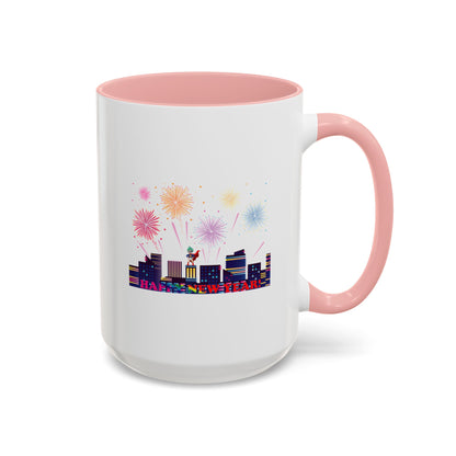 Accent Coffee Mug - Super kiddo with fireworks with text - [[{"value":"Wonderwear Kid"}]]