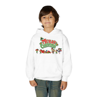 Youth Heavy Blend Hooded Sweatshirt - Merry christmas from super friends - [[{"value":"Wonderwear Kid"}]]