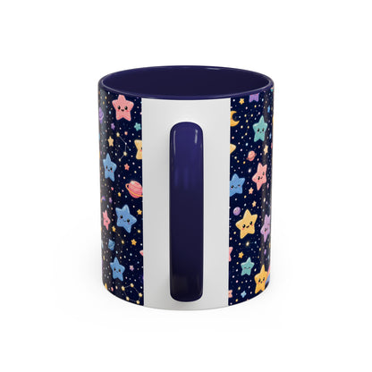 Accent Coffee Mug  (11/15 oz) - Kawaii Pastel Cosmic Night