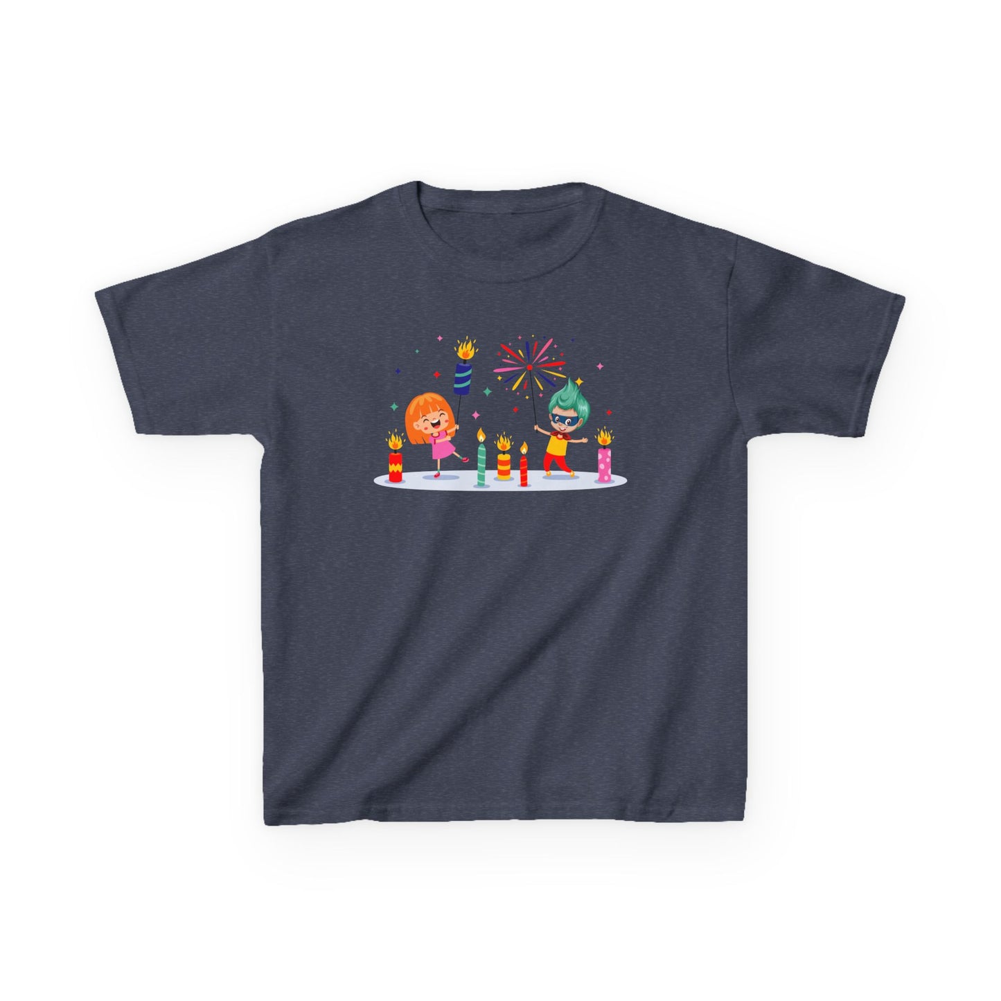 Kids Heavy Cotton™ Tee - Super kiddo lighting fireworks - [[{"value":"Wonderwear Kid"}]]