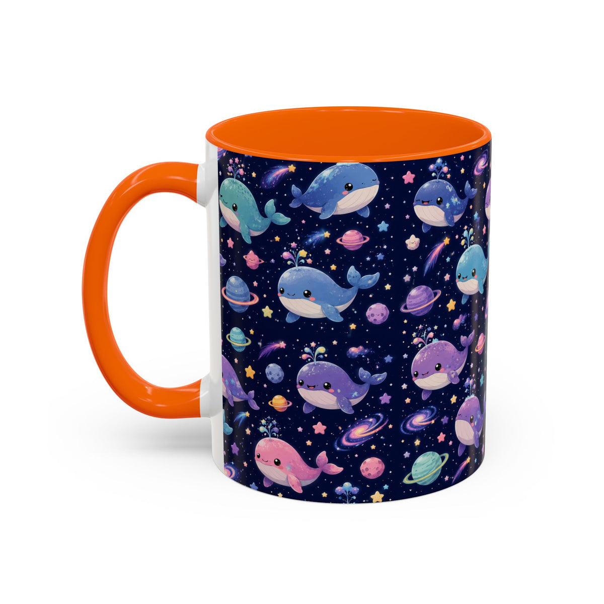 Accent Coffee Mug  (11/15 oz) - Cosmic Whale Adventure