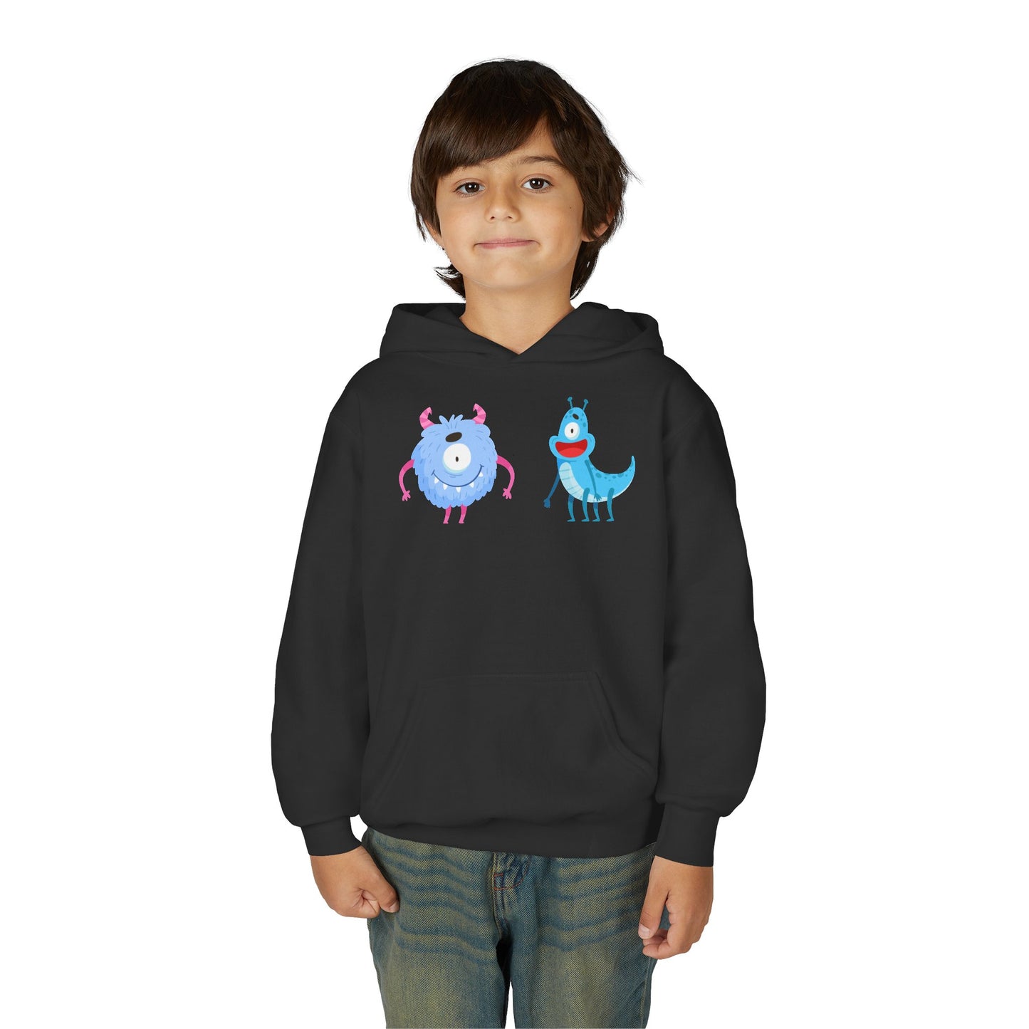 Youth Heavy Blend Hooded Sweatshirt -  One eyed monster