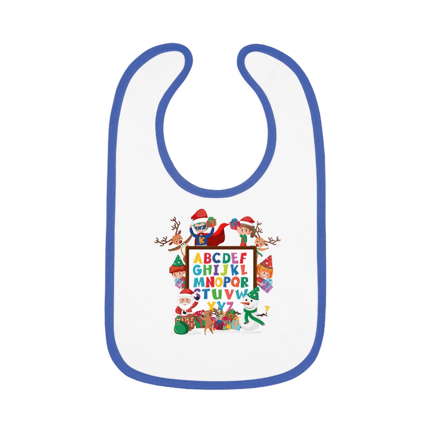 Baby Bib - Christmas alphabet with super kiddo
