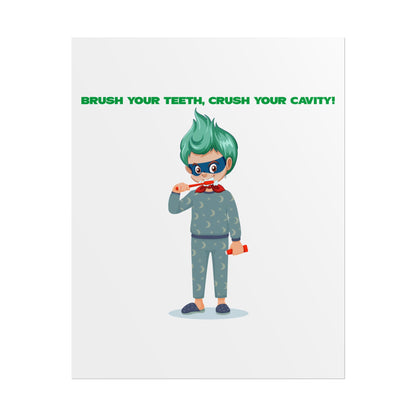 Rolled Posters - Super kiddo brushing teeth - [[{"value":"Wonderwear Kid"}]]