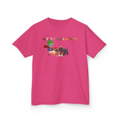 Kids Heavy Cotton™ Tee - Super kiddo woith pet friends - [[{"value":"Wonderwear Kid"}]]
