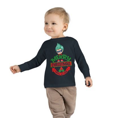 Toddler Long Sleeve Tee - Merry chridtmas from super kiddo - [[{"value":"Wonderwear Kid"}]]
