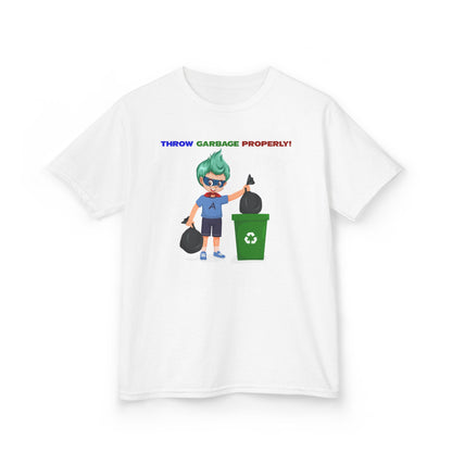 Kids Heavy Cotton™ Tee - Super kiddo taking trash out - [[{"value":"Wonderwear Kid"}]]