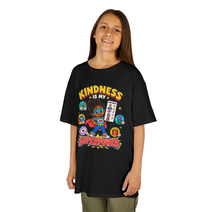 Kids Heavy Cotton™ Tee - Kindness Is My Superpower