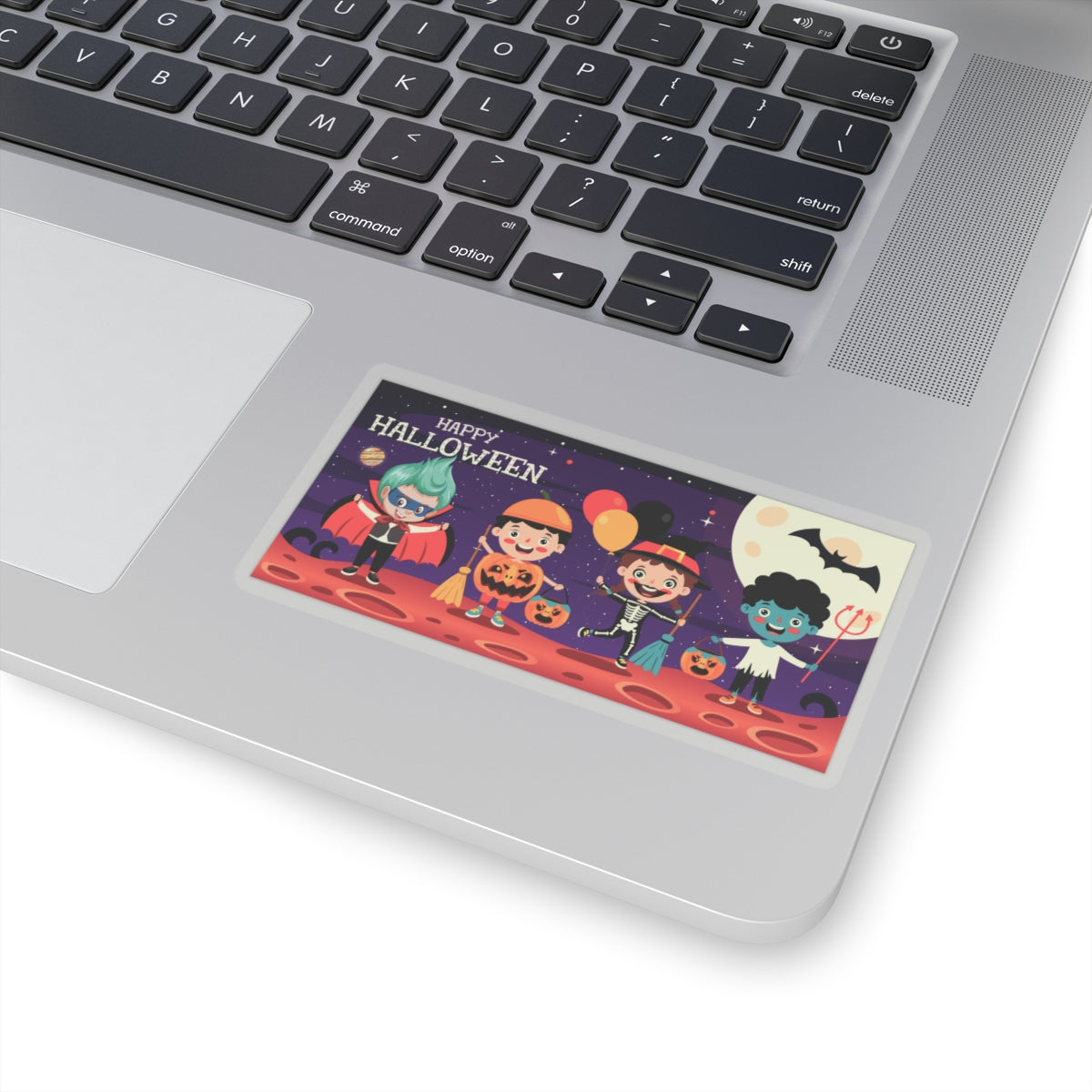 Kiss-Cut Stickers - Super kiddo with friends on holloween - [[{"value":"Wonderwear Kid"}]]