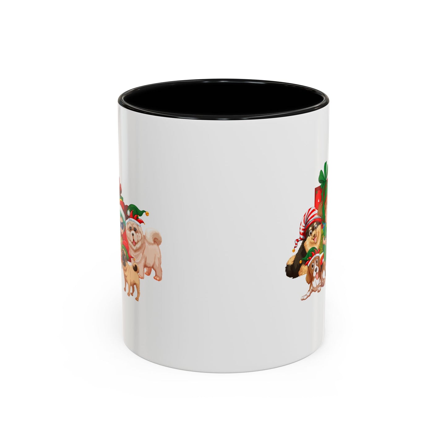 Accent Coffee Mug - Christmas with super kiddo pet friends without text