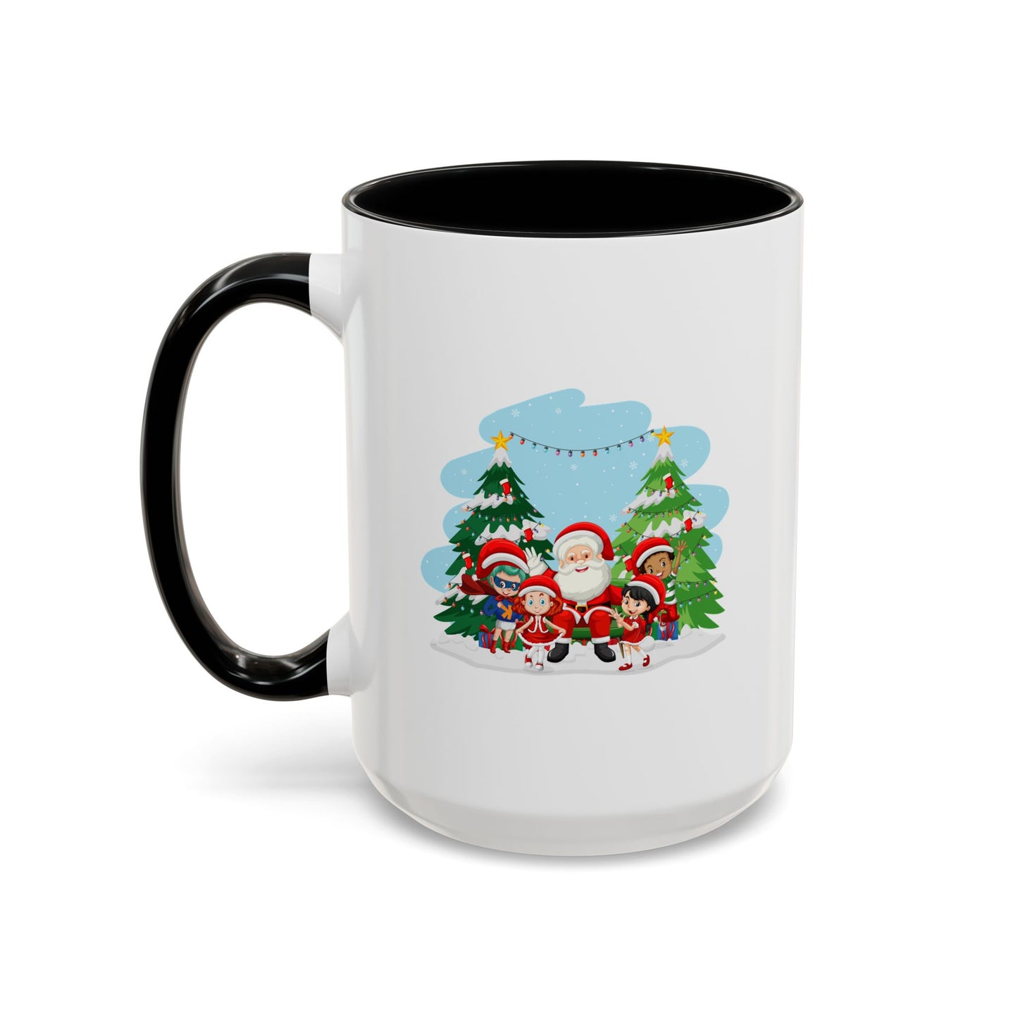 Accent Coffee Mug - Super kiddo with santa claus
