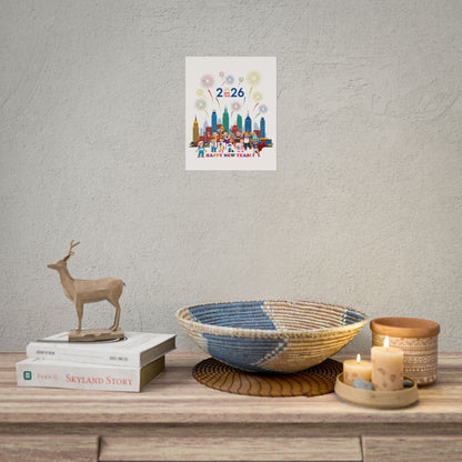 Rolled Posters - Happy new year with fireworks - [[{"value":"Wonderwear Kid"}]]