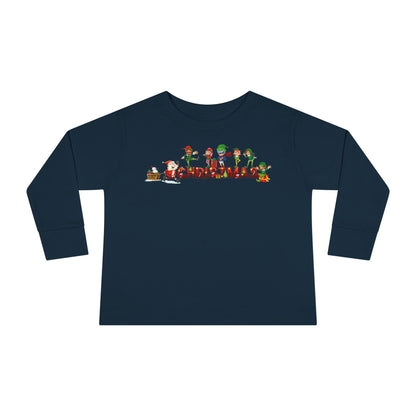 Toddler Long Sleeve Tee - Christmas with santa claus and friends - [[{"value":"Wonderwear Kid"}]]